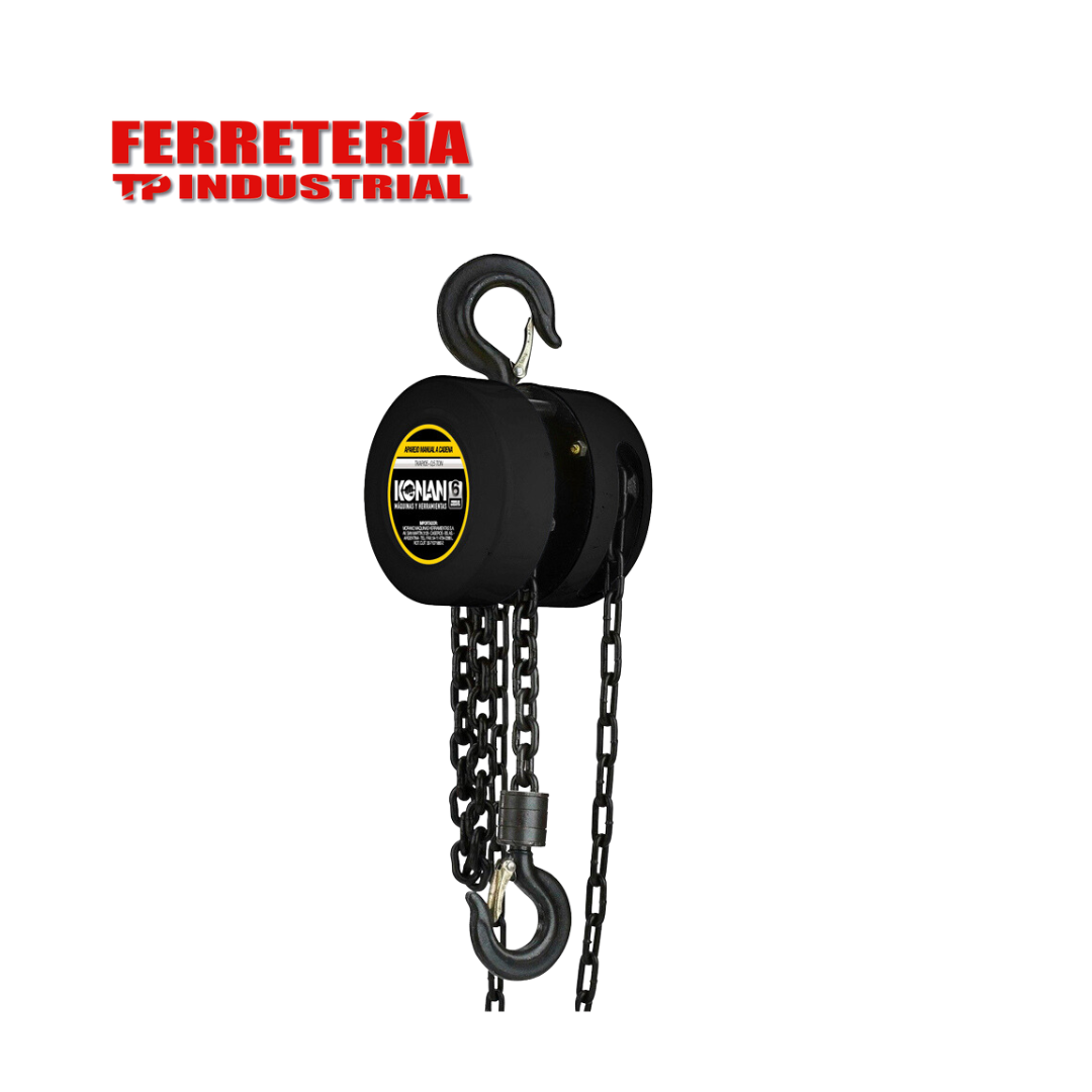 Aparejo Manual 3 Tns. 3 Mts. Cad.